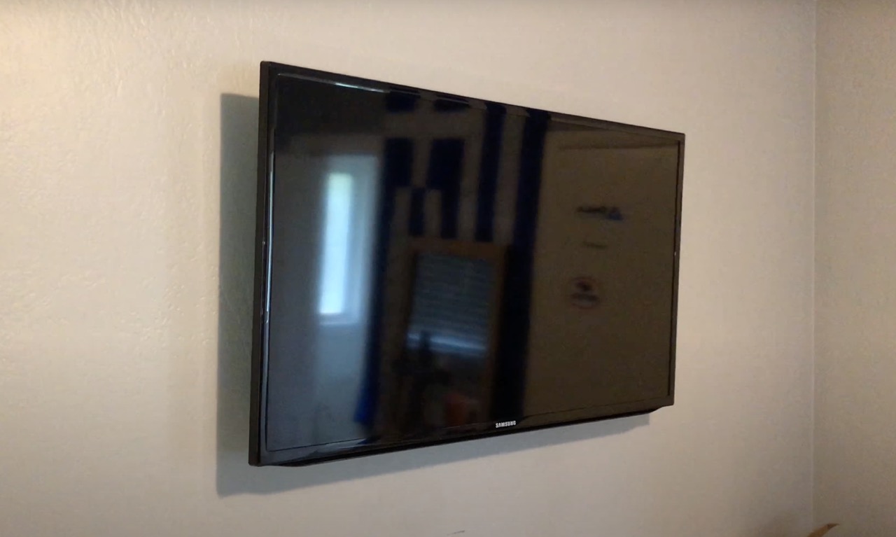 TV wall mount installation